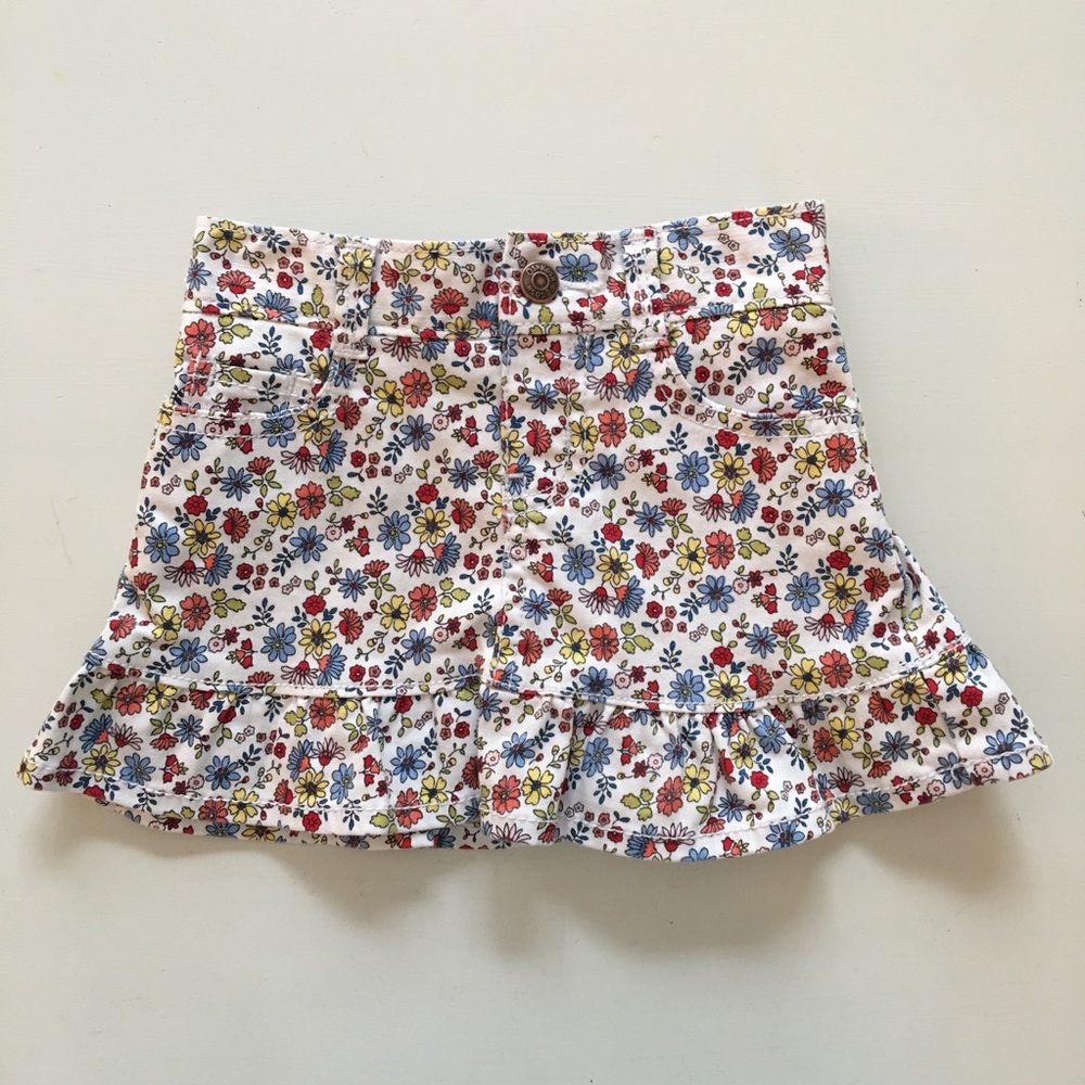 OshKosh Girl Floral Denim Skirt - Size 2